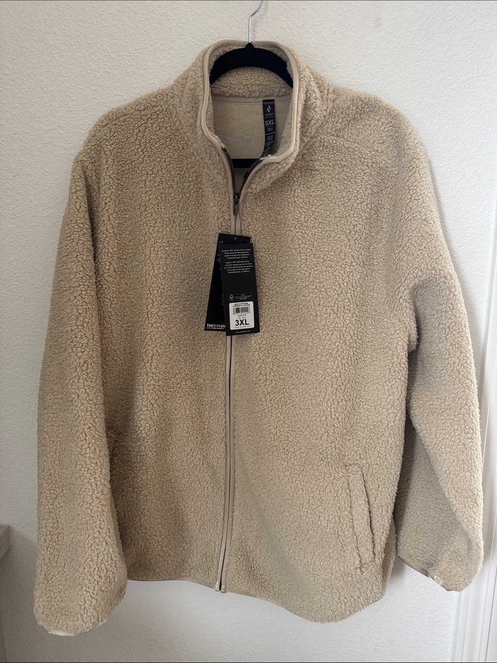 Skechers Women's Zip-Up Sherpa Fleece Jacket in Light Beige